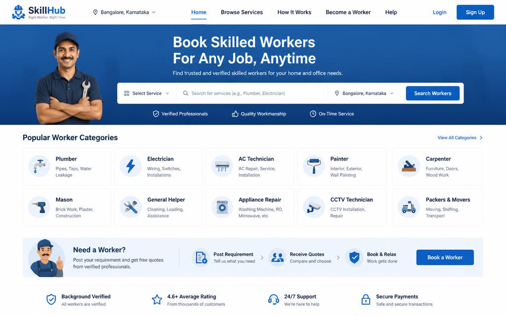 WorkforceLink main screen